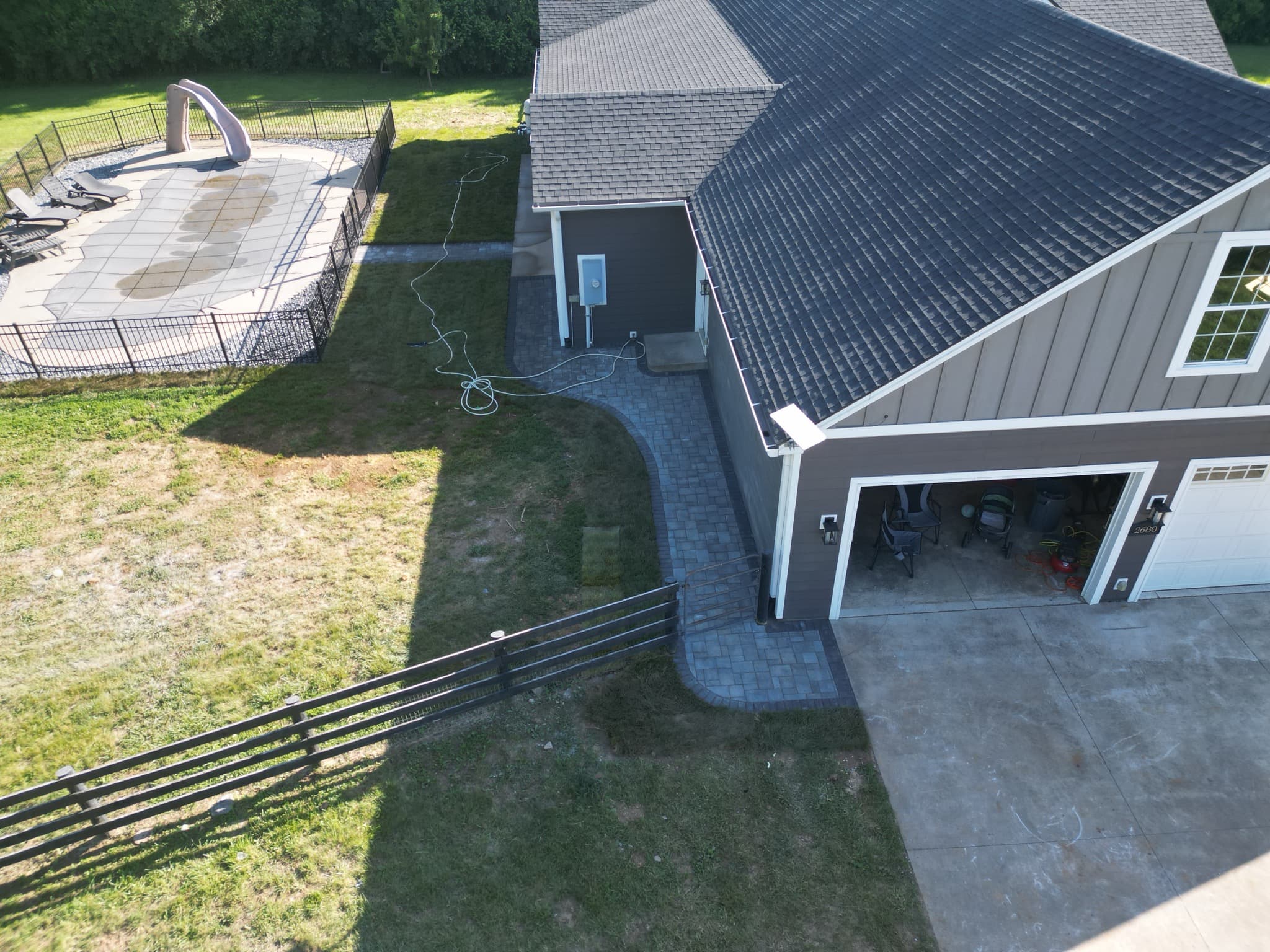 After Side Yard & Garage Path
